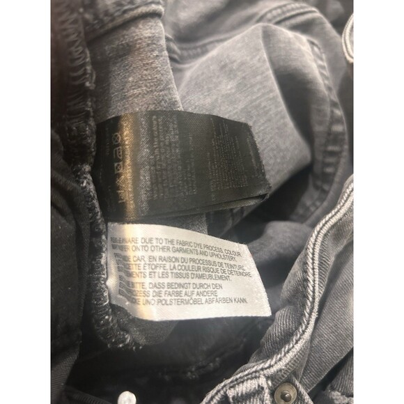 LONG TALL SALLY Washed Gray Raw Hem Ankle Jeans Grunge Denim Stretch Size 14 - Picture 6 of 9